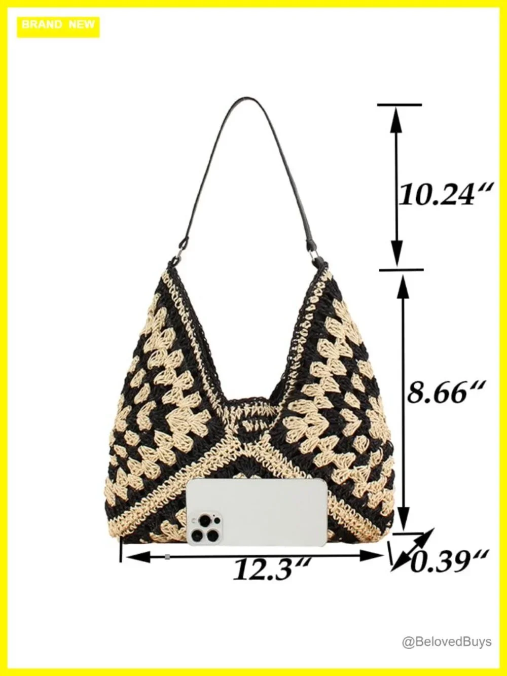 Straw Hobo Bag for Women Boho Woven Beach Purse Large Summer Tote Lining